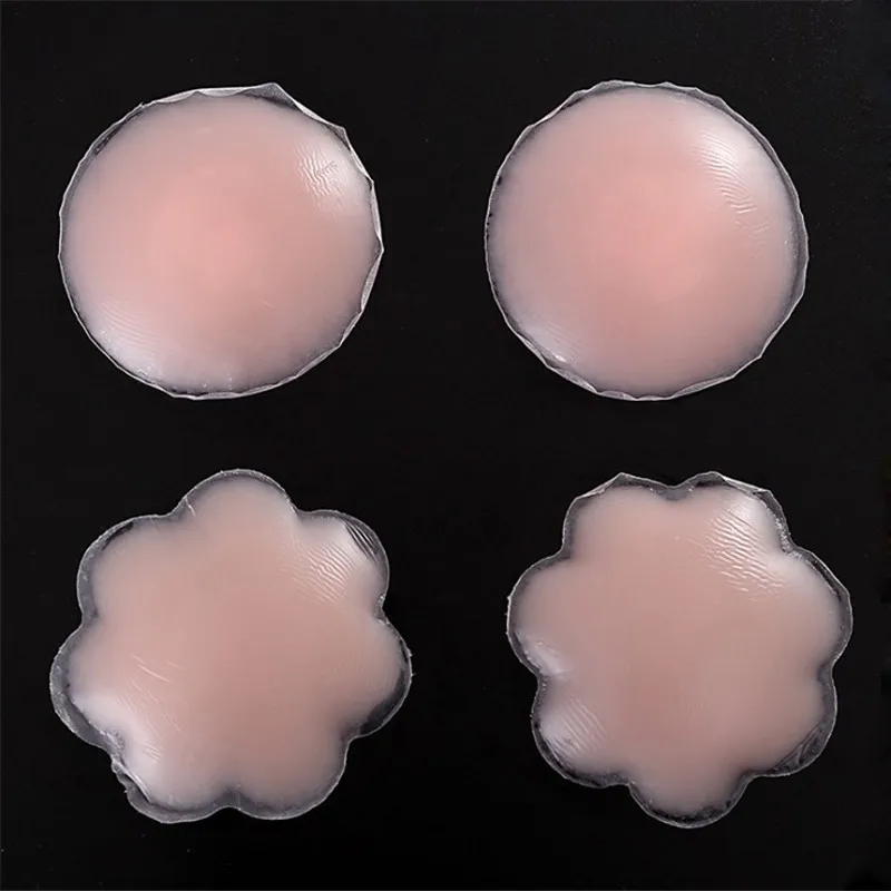 

3Pairs Reusable Invisible Self Adhesive Silicone Breast Chest Nipple Cover Bra Pasties Pad Petal Mat Stickers Accessories Woman