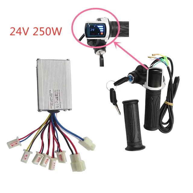 US $8.40 Electric Bike Scooter Accessories Motor Brushed Controller  Throttle Twist Grip 24V 250W For Elect