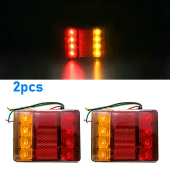 

2Pcs 8 LED Tail Light Boat Trailer Rear Lamps 12V Rear Parts Truck Car Lighting Waterproof