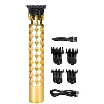 

Hair Clippers Haircut Cutter Luxury Gold Men Edge Hair Razor Cordless Trimmer Barber Carved Bald Hair Scissors
