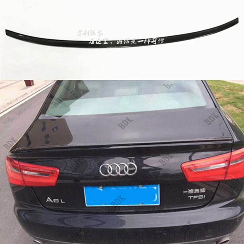 

For Audi A6 C7 Spoiler S6 Style Carbon Fiber Spoiler Rear Trunk Wing For Audi A6 C7 / 4G 2012 - UP Fit 4-Door Sedan Only