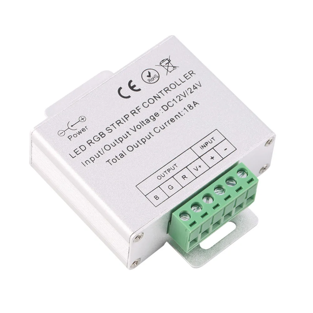 Icoco черный/белый wirelessrf пульт дистанционного управления для SMD 5050/3528 RGB Светодиодные ленты Light Touch диммер RGB полосы света контроллер