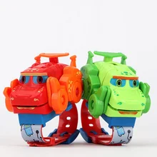 Diasaur Deformation Project Wristwatch Toy Mecha Electronic Watch Children Sports Cartoon Watches Kids Xmas Gifts#2678