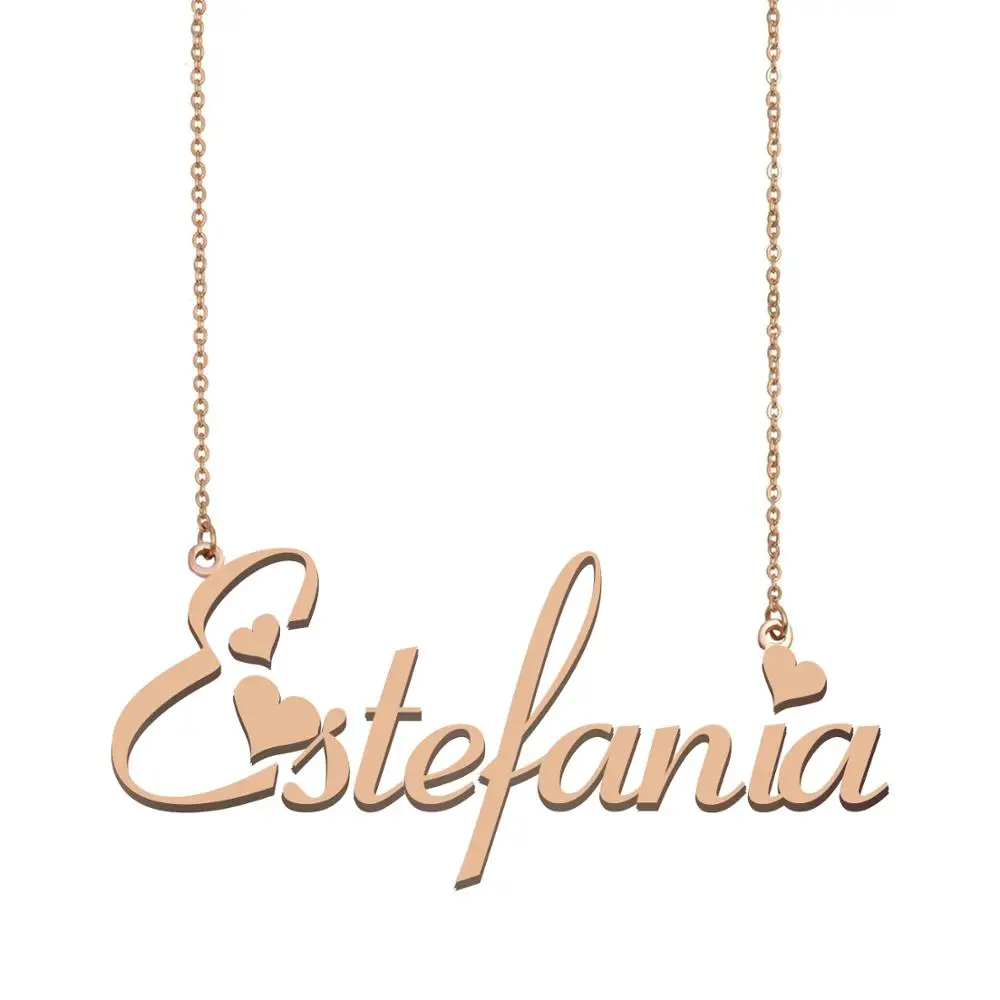 

Estefania Name Necklace Custom Nameplate Pendant for Women Girls Best Friends Birthday Wedding Christmas Mother Days Gift
