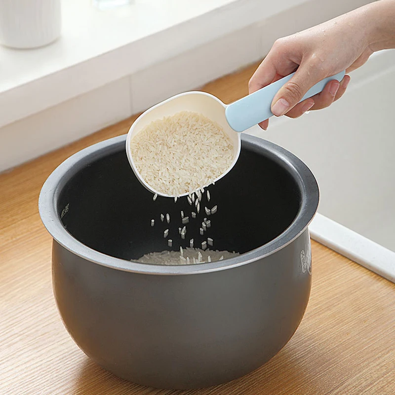 Beans Cereals Scoop Rice Spoon Kitchen Rice Shovel Flour Spoon Coarse Grains Clip Sealing Household Supplies