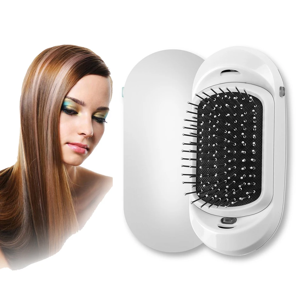 

Fashionic Ionic Hair Straightener Combs Electric Negative Ions Straightening Irons Vibrate Massage Scalp Antic-Static Hair Brush