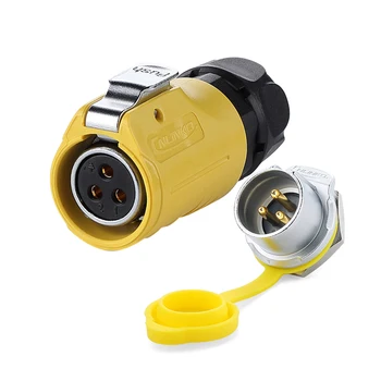 

M20 3Pin Waterproof Aviation Connector Female Plug Male Socket IP67 Panel Electric Industrial Circular Power Connectors 14-12AWG