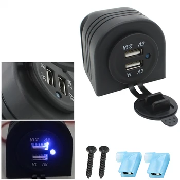 

Dual USB Port Car Charger Cigarette Lighter Socket Plug Splitter Car Charger Power Adapter Outlet