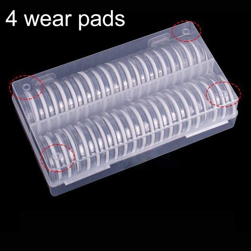 HOT-46 mm Coin Capsules Plastic Round Coin Holder Case and 7Sizes (16/20/25/27/30/38/46mm) Protect Gasket 4
