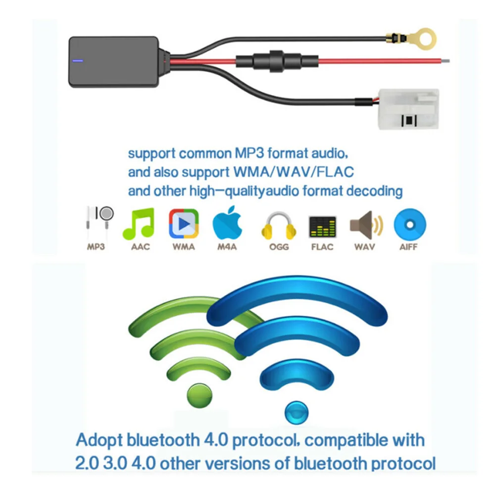 WEI Câble auxiliaire radio Bluetooth Remplacement du câble