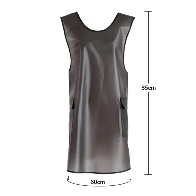 Waterproof Transparent Apron PVC Eco-Friendly Bakery Creative Shop Pet Clothes Lace-Up-Free Work B6N3