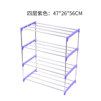 

New Shoe Rack Trumpet 3 Layer 4 Layer Simple Shoe Rack Shoemaker Stainless Steel Assembly Home Dustproof Dormitory Storag