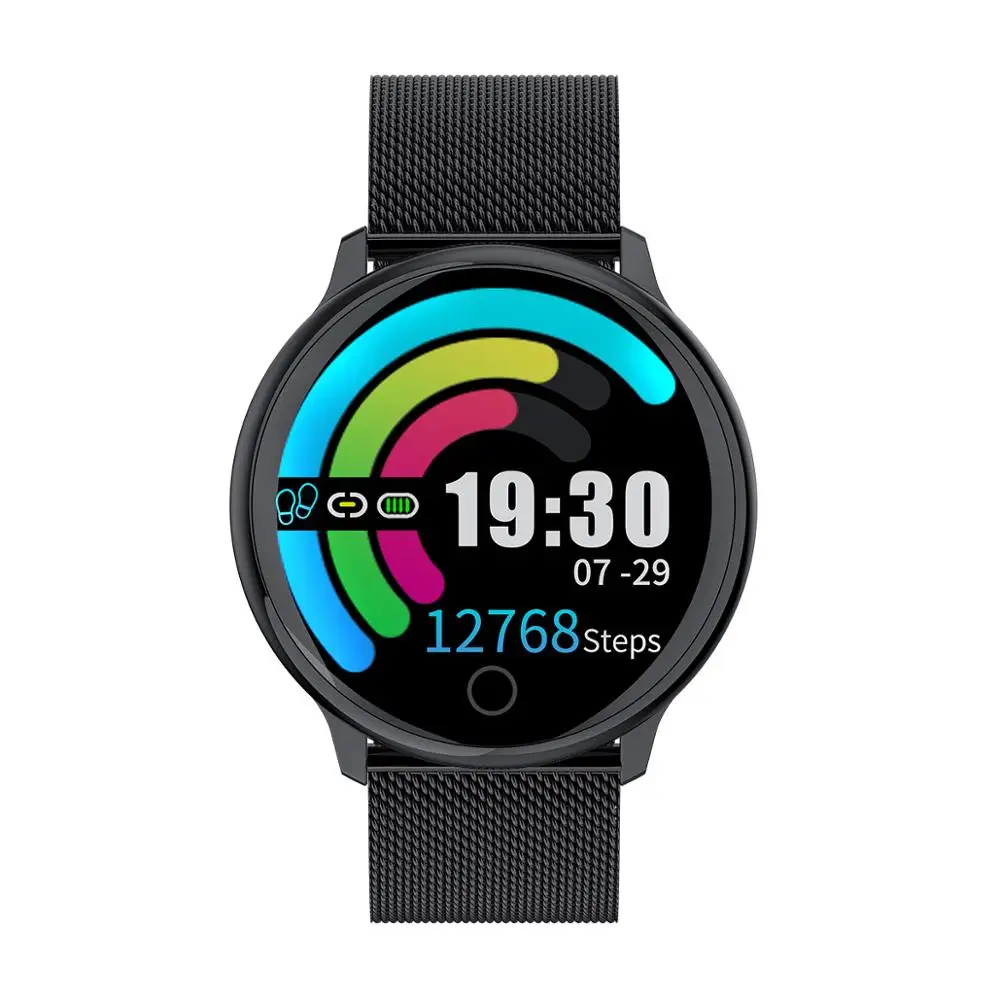 KARUNO Q16 Smart Horloge Vrouwen Digitale horlogs Vrouwelijke Periode Herinnering HeartRate Waterdichte horlogs Colories Stap - Цвет: Черный