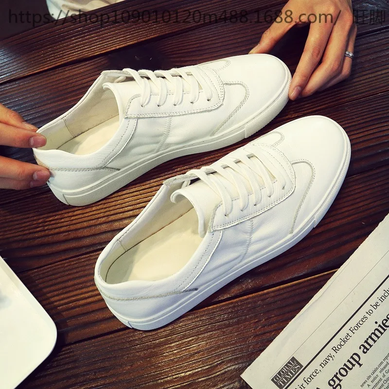 

Ozhouzhan MEN'S SHOES 2019 New Style White Shoes Men's Korean-style Versatile Flat Shoes White MEN'S Casual Shoes