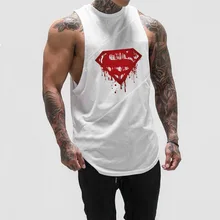 Импортные товары EBay-стиль ретро Супермен Логотип Печатный Фитнес для мышц жилет бег тренировочный баскетбольный мяч одежда