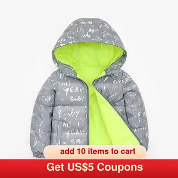 

Melario Boys Winter Outerwear 2020 Fashion Design Warm Down Parkas Girls Letter Print Jackets Kids Thick Coats Clothes
