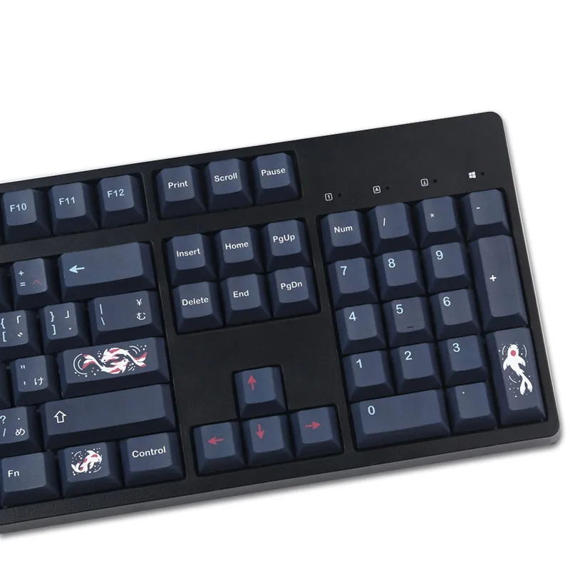 Gmk-zen Pond Teclado Mecânico Keycaps Perfil Cereja Pbt Sublimação Dye Koi Conjunto Completo para Switch mx 144 Chaves - Imagem 3
