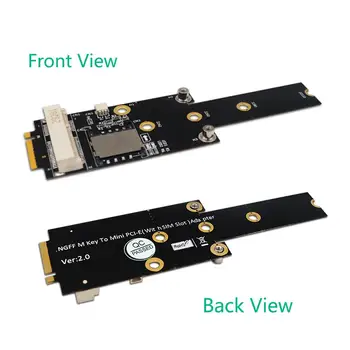 

Mini PCI-E to NGFF M.2 Key M A/E Adapter Converter Card with SIM Slot Power LED