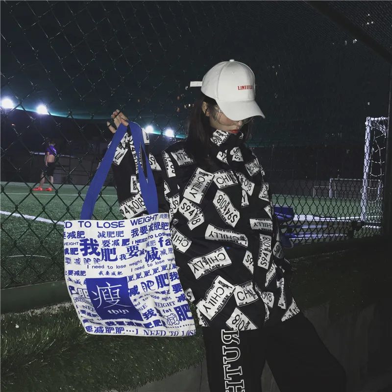 Чайные вечерние сумки в японском стиле с забавными персонажами INS, мягкая сумка на плечо для девочек, универсальная шикарная Студенческая Холщовая Сумка, сумка для покупок, женская сумка