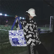 Чайные вечерние сумки в японском стиле с забавными персонажами INS, мягкая сумка на плечо для девочек, универсальная шикарная Студенческая Холщовая Сумка, сумка для покупок, женская сумка