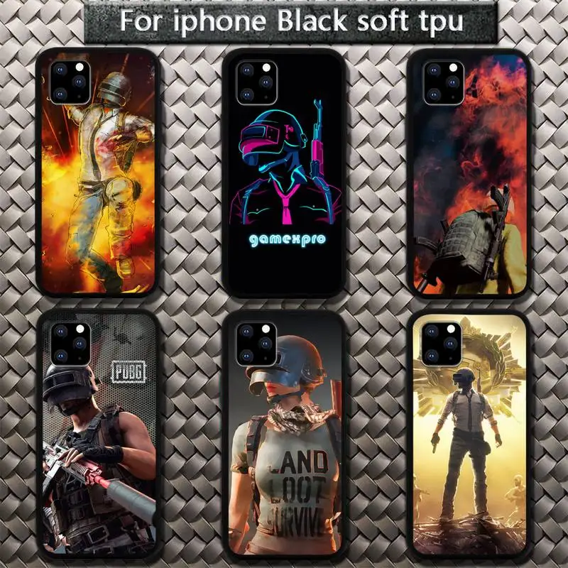 Купить Популярный силиконовый чехол PUBG для телефона iphone etui 11 12 pro se 20 max xr xs x 7 8 6s plus mini Fundas | Бамперы (1005003032016456)