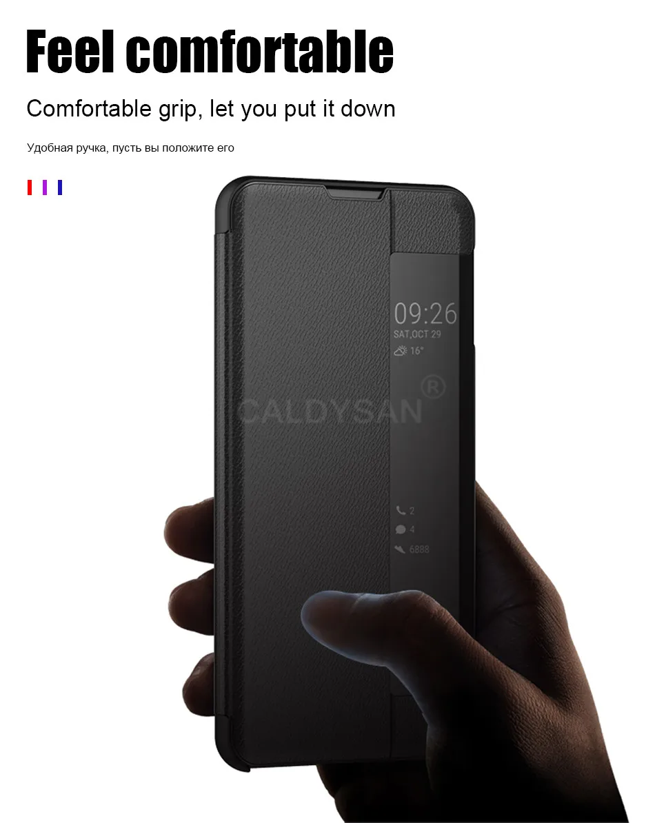 Роскошный кожаный флип-чехол для samsung Galaxy S7Edge S9 S8 S10 Plus, противоударный чехол для телефона A7 Smart View