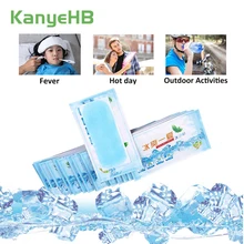 7bags Cooling Patches Fever Down Medical Plaster Migraine Headache Toothache Pad Lower Temperature Ice Gel Polymer Hydrogel A207