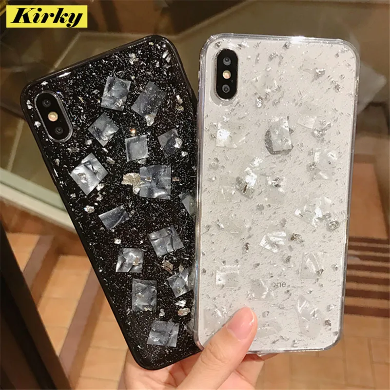 Простой силиконовый чехол из серебристой фольги для iphone 6 7 8 Plus XR XS MAX Shockproot