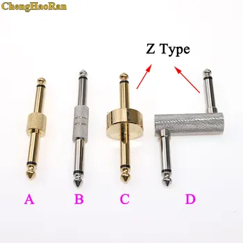 

ChengHaoRan Z Type 1/4" 6.35mm MONO Jack Male To Male Coupler Plug Adapter For Guitar Effects Pedal Connector Audio Adapter