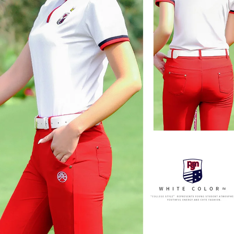 New Golf Pants Trousers Elastic Slim 9 