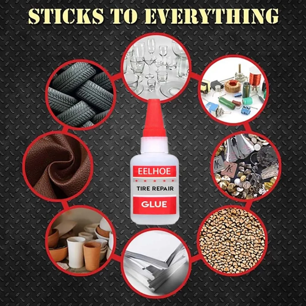 20ml Powerful tire rubber strong quick-drying glue bonding plastic metal plastic clothing spike rubber shear strength 22MPa 20N7 (6)