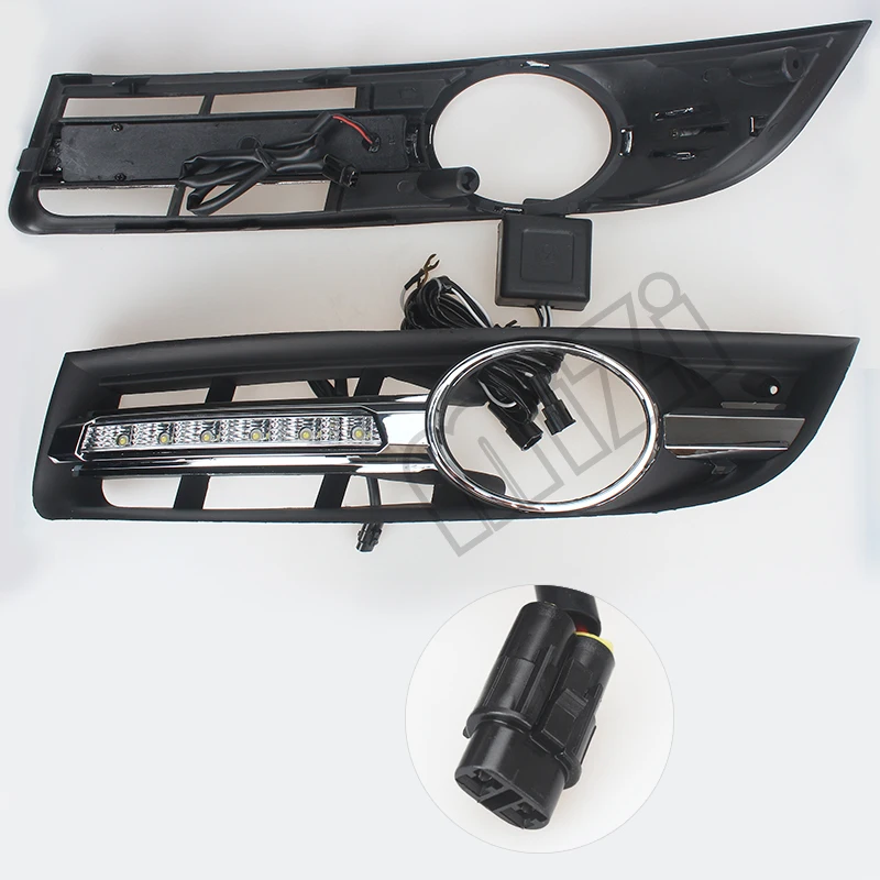 Фары 2 шт. светодиодный DRL для VW Passat B6 2006 2007 2008 2009 2010 2011 DRL дневные ходовые огни водонепроницаемые противотуманные фары