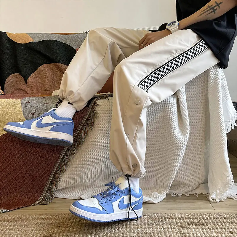 

2021 Men's Fashion Casual Pants Simple Leggings Streetwear Trousers Printing Harem Pants Homme 3 Color Joggers Sweatpants S-2XL