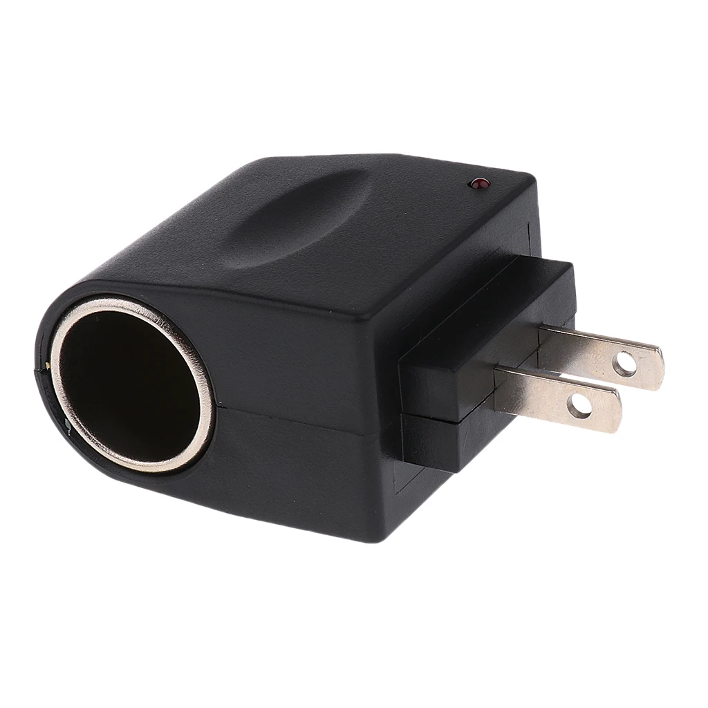 Cigarette Lighter Socket Adapter AC to DC Car and Household Universal,110~220V Mains to 12V (Black)