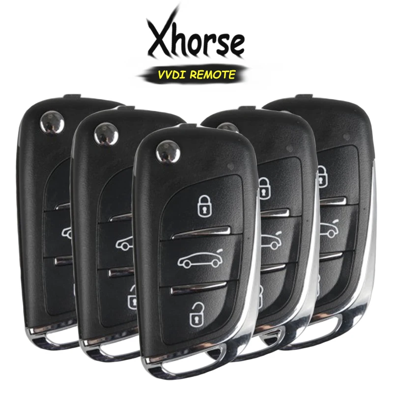 

KEYECU 5x (English Version) Xhorse DS Style X002 Series 3 Button Universal Remote Key for VVDI Key Tool ,X002 Series