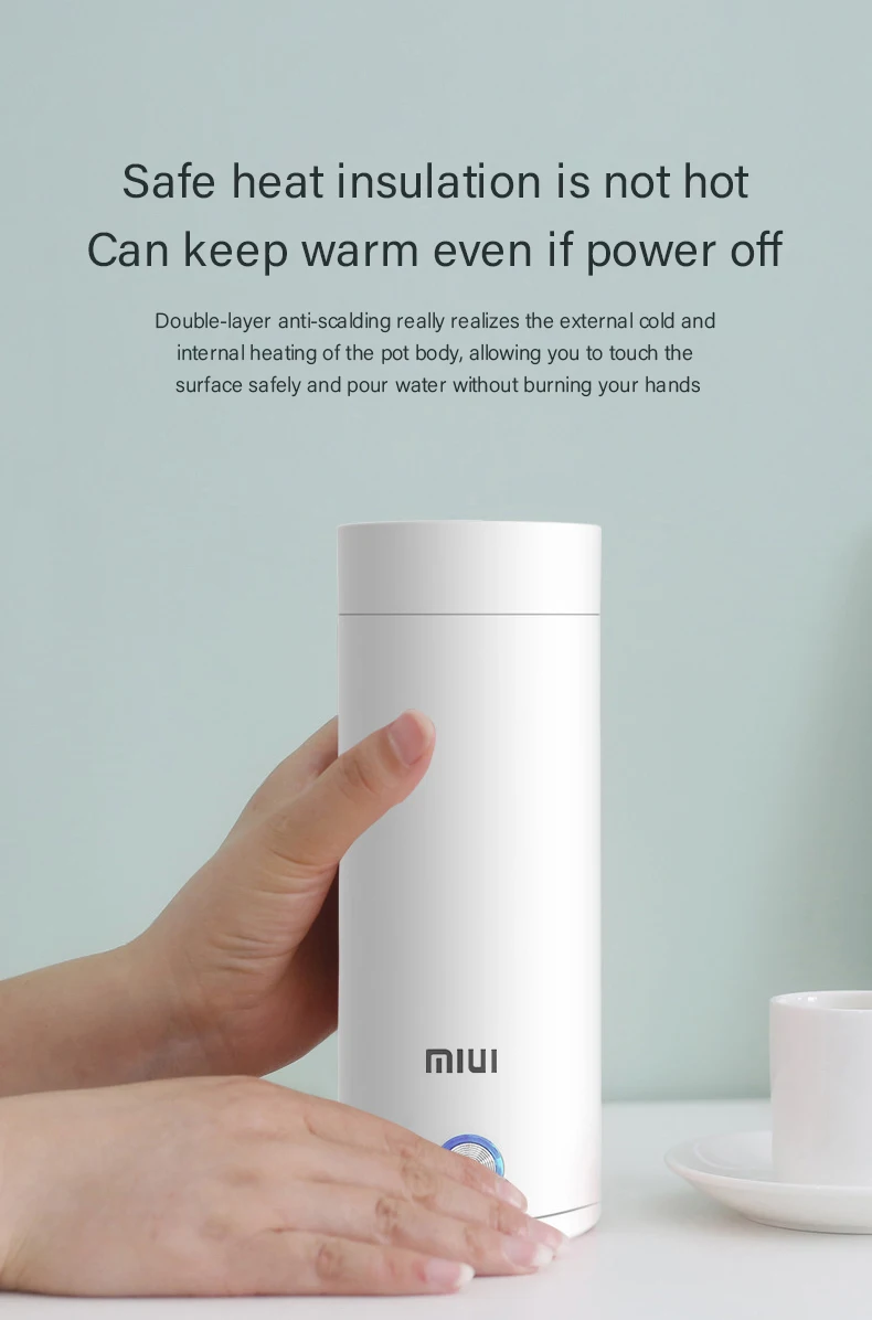 300ml Portable Electric KettlesThermal Cup Make tea Coffee Travel Boil water Keep warm Smart Water Kettle Kitchen Appliances