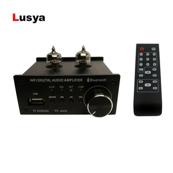 

Bluetooth 5.0 6J3 Tube Preamplifier Board U disk AUX RCA input Amplifier With FM Radio Remote Controller DC12V to 15V C5-006