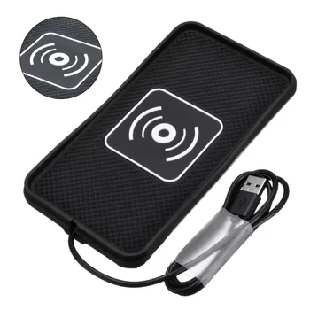 

Universal Non-slip Silicone Car Office QI Wireless Charger Fast Charging Pad Mat Desk Smart Mobile Phone Charger Accessories