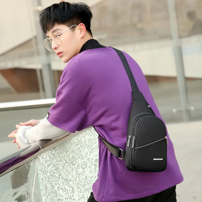 SHUJIN Мужская нагрудная сумка, карман для телефона, сумка-мессенджер, Спортивная Многофункциональная мужская сумка на плечо, нагрудная сумка, личная карманная сумка