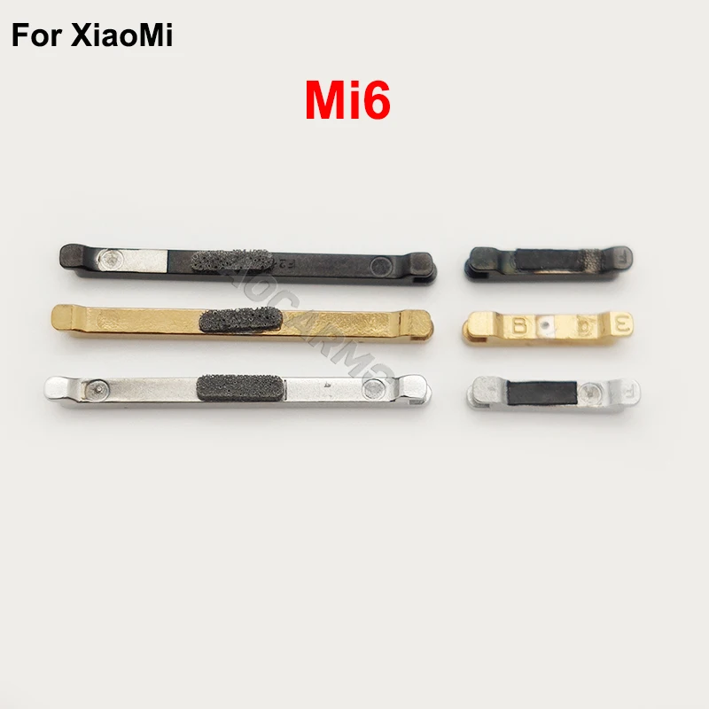Aocarmo For XiaoMi 6 mi6 Power On/Off Volume Up/Down Button Flex Cable With Adhesive Replacement Parts