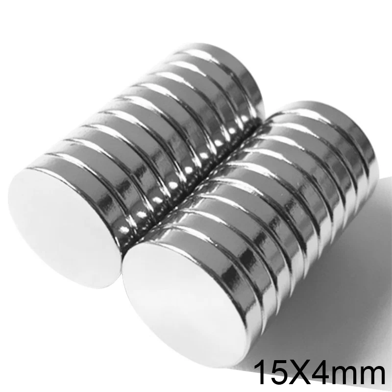 50/100/150 шт. 15x4 Сильный цилиндр редкоземельный магнит 15 мм x 4 Круглые неодимовые