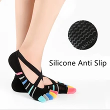 Женские носки с пятью пальцами для йоги, дышащие носки для пилатеса, балета, танцев, повседневные спортивные носки с открытой спиной