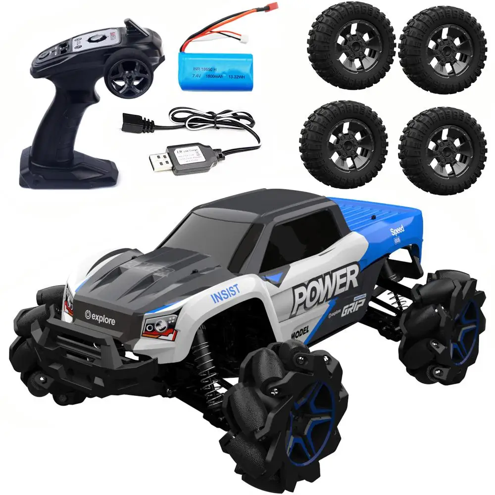 

RCtown RBRC RB1277A 1/12 2.4G 4WD 35km/h Mecanum Wheel RC Car Electric Drift Vehicle Full Proportional RTR Model with 4 Tires