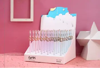 

korea cat pendant gel pen cartoon neutral pen student school stationery office black ink pen promotion pen gift 36pc/lot