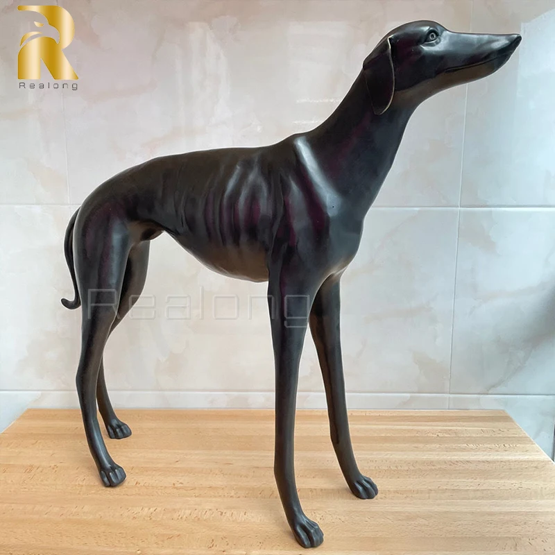 

Бронзовая статуя собаки, 80 см, большая бронзовая скульптура-yhound, бронзовая литейная статуя животного для украшения дома и сада, подарки