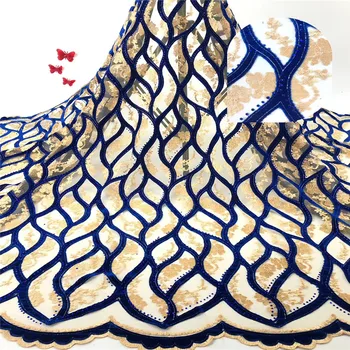 

Madison New design net embroidery velvet french lace velvet lace for nigerian wedding velvet embroidery fabric lace