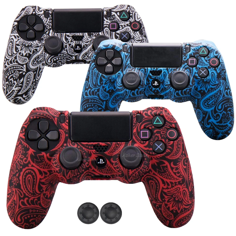 Coque De Protection En Silicone Pour Manette Sony Playstation 4 Dualshock 4 Etanche Avec Impression De Fleurs Pour Console De Jeu Aliexpress