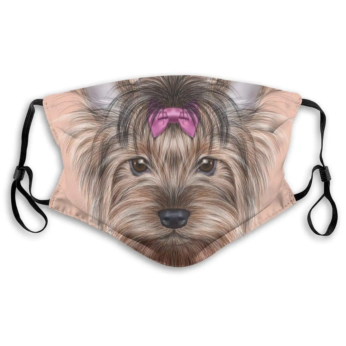 

Unisex Half Face Mouth Mask Face Masks Anti-Dust Face Windproof Ski,Realistic Computer Drawn Image Of Yorkshire Terrier With