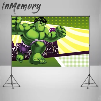 

Custom Newborn Kids Birthday Photography Backdrops Super Heroes Hulk Avengers Custom Photo Studio Backdrop Background Vinyl