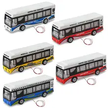 5 pces modelo diecast ônibus 1:87 carros iluminados 12v tt ho escala liga modelo ônibus expresso ebs10003